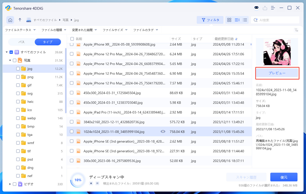 4DDiGでプレビュー